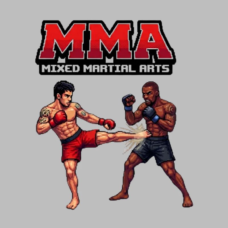 MMA Kampfduell Pixel Stil
