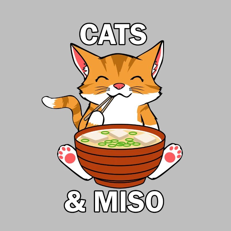 Miso-Suppe Katzen Nette Kitty Ramen Nudeln