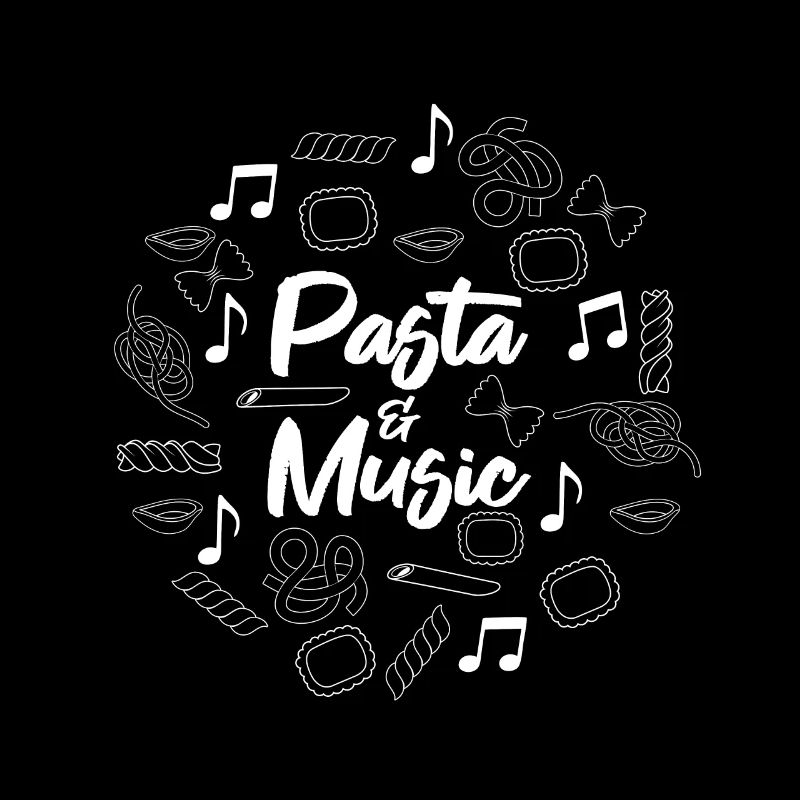 Pâtes et notes de musique Spaghetti aux