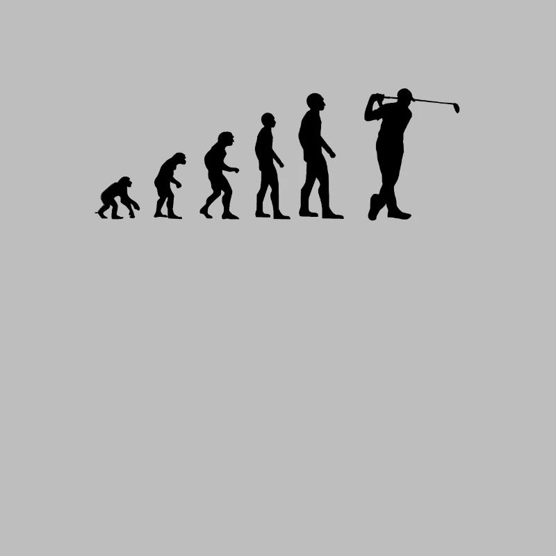 Golf Evolution des Menschen Golfer