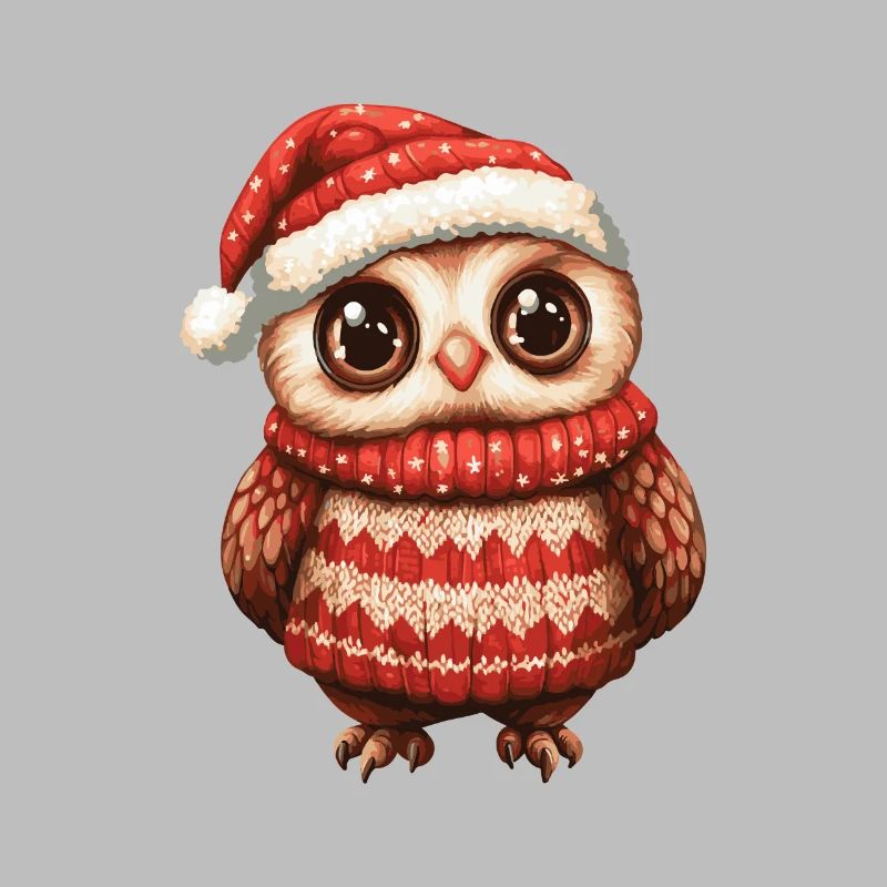 Eule Weihnachten Comic