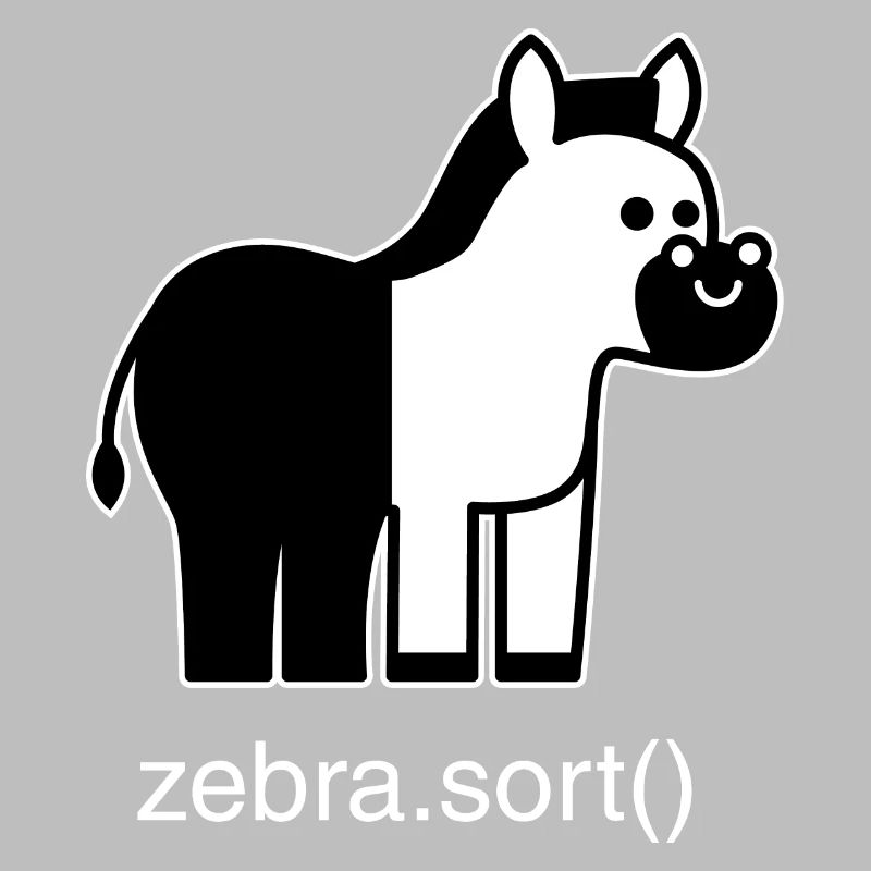 Sortiertes Zebra