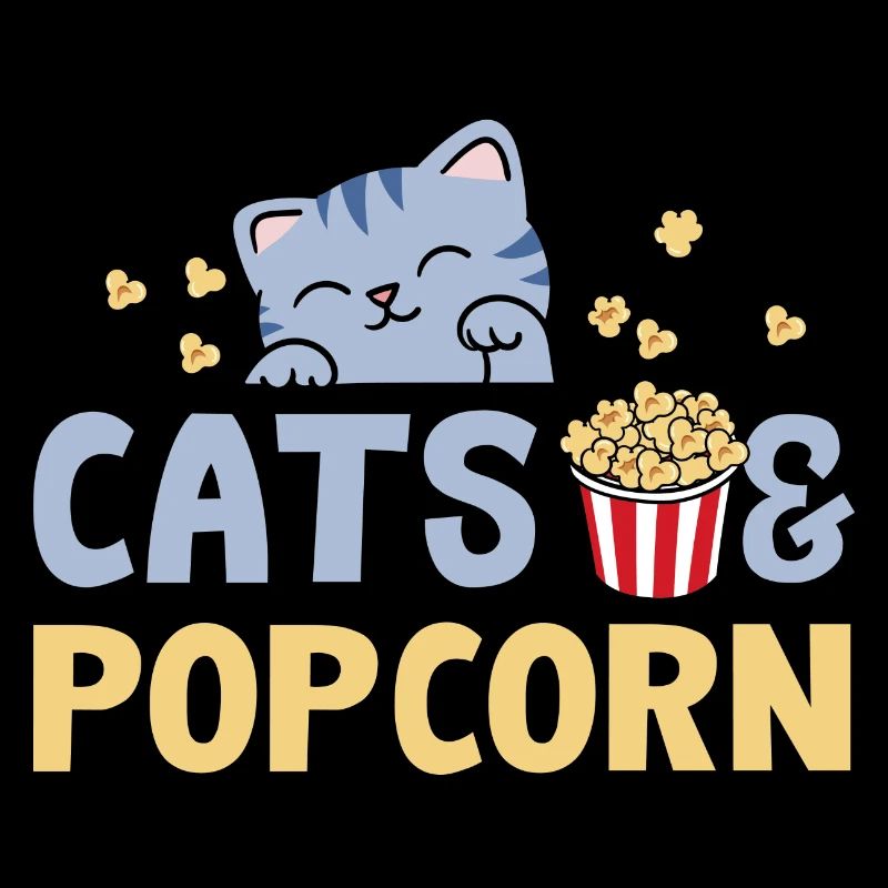 Cats and Popcorn Cute Kitty Popcorn und Filme