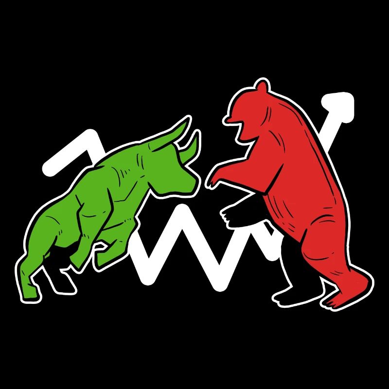 Stier und Bär Spieler oder Bettor Gift