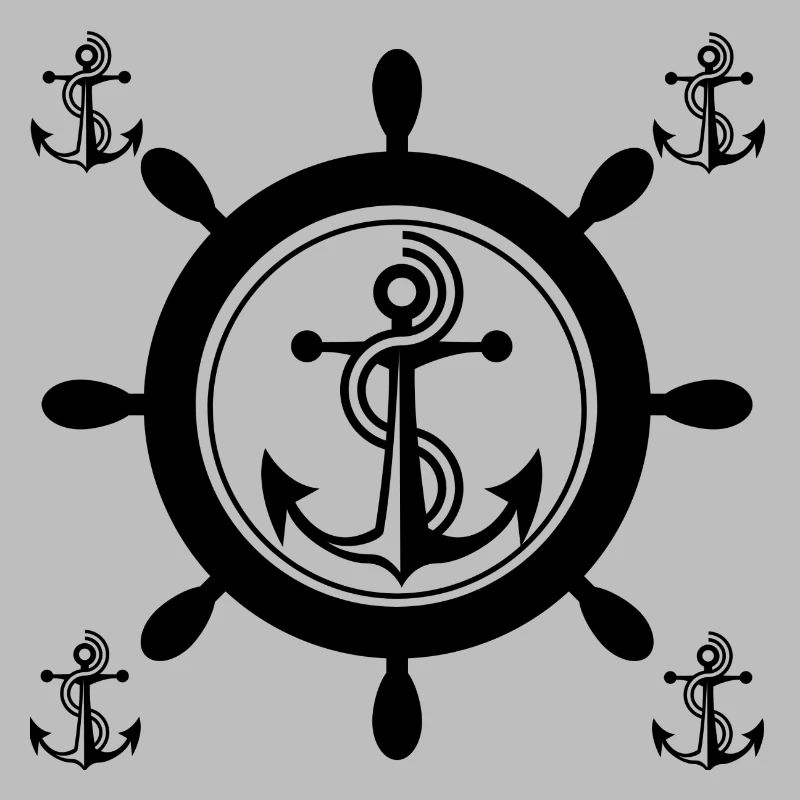 schiffsruder mit anker,anker schiffsruder