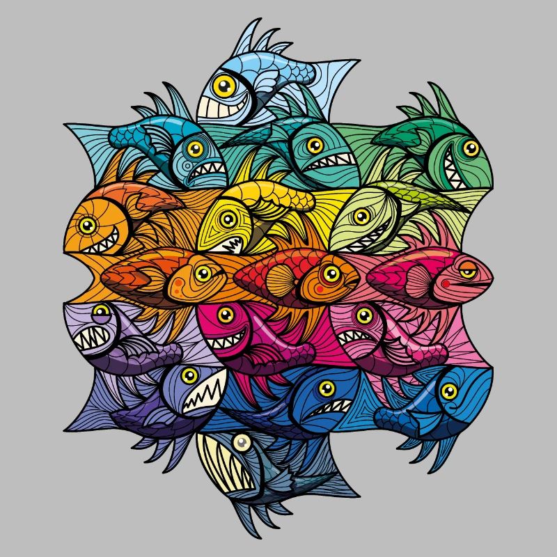 Modèle V de modèle de poisson-Escherfish