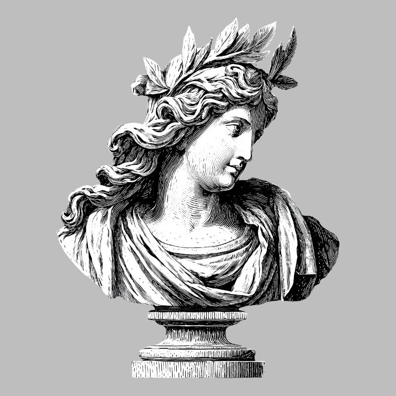 Buste antique déesse – Gravure classique