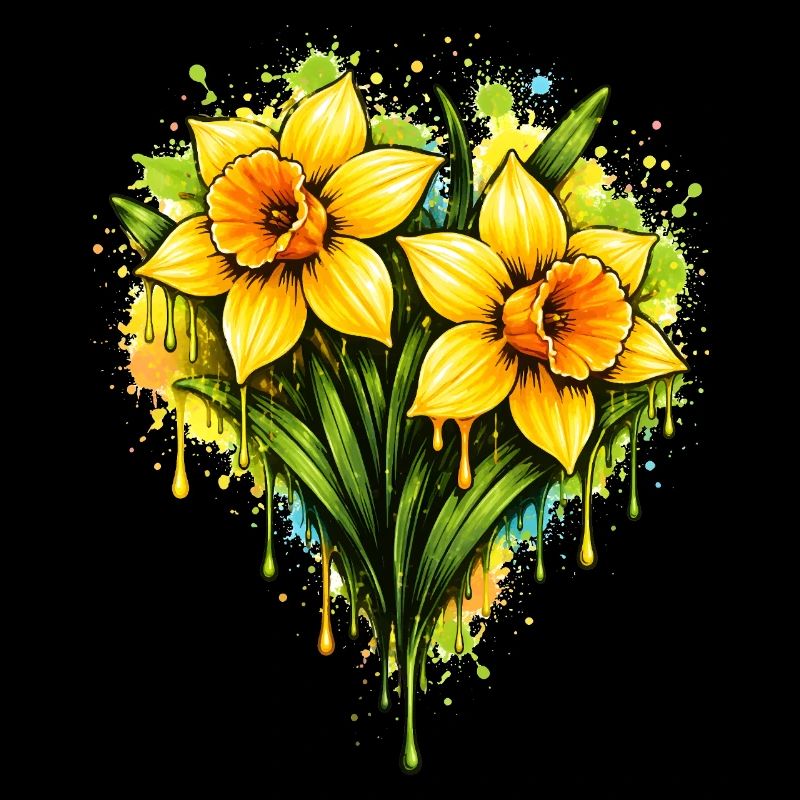 Jonquilles dans le style graffiti