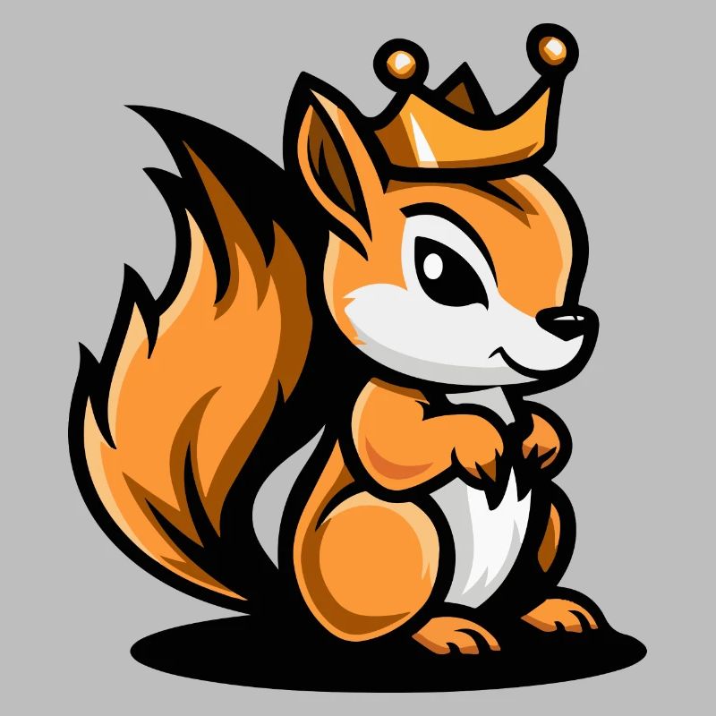 Eichhörnchen Comic Krone