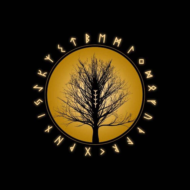Yggdrasil knot tree Lebensbaum Walhalla
