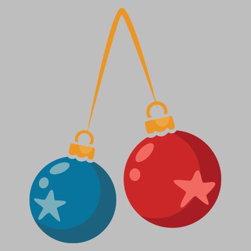 Bunte Weihnachtskugeln Deko Design