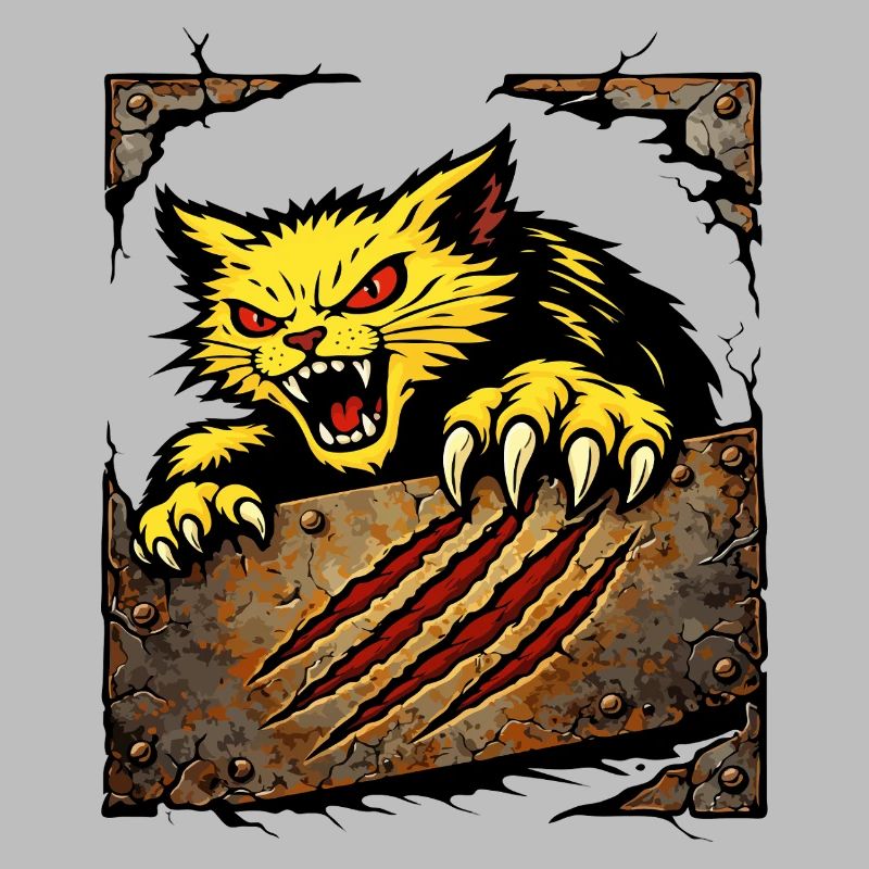 Illustration de l’attaque griffude du chat féroce