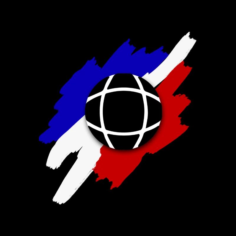 Boule de pétanque tricolore