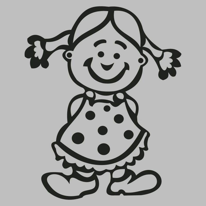 Fille joyeuse avec une robe à pois