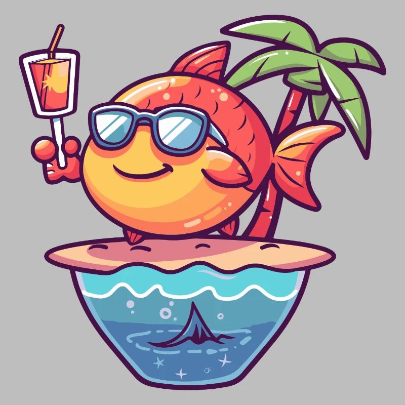 Fish Summer Ocean Comic