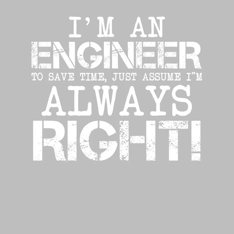 I m An Engineer Save Time Always Assume I m Right