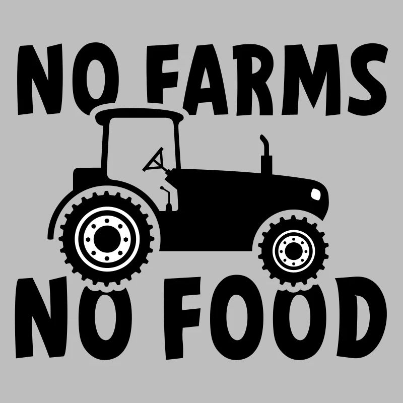Keine Bauernhöfe, kein Essen oder Essen. Traktor