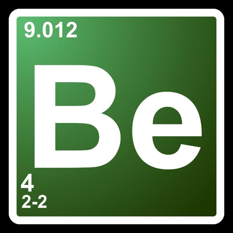 Be - beryllium chemistry element 4
