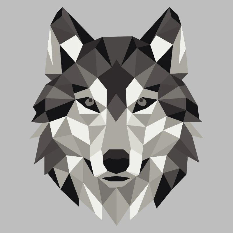 Wolf Head Lowpoly Geometry