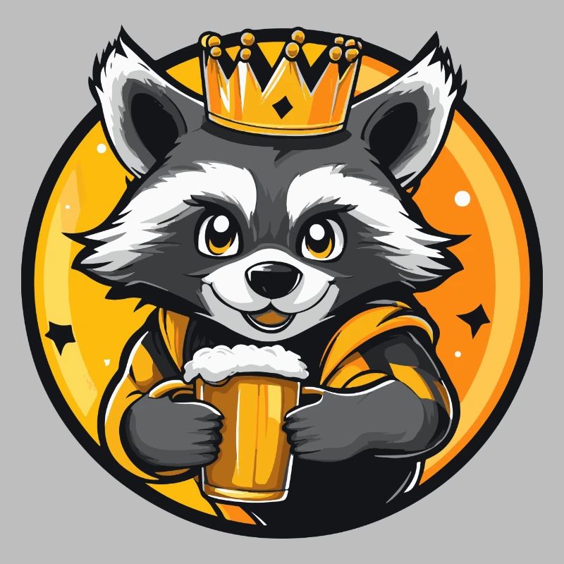 Waschbär Bier Comic