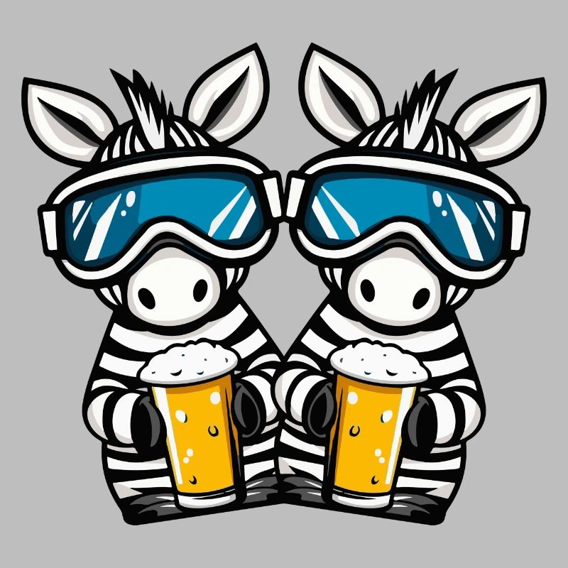 Zebra Ski Team Bier