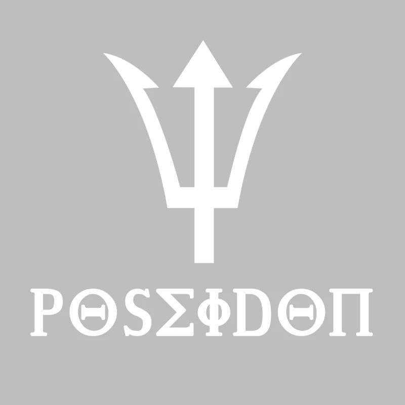 Poseidon design with trident gift idea white