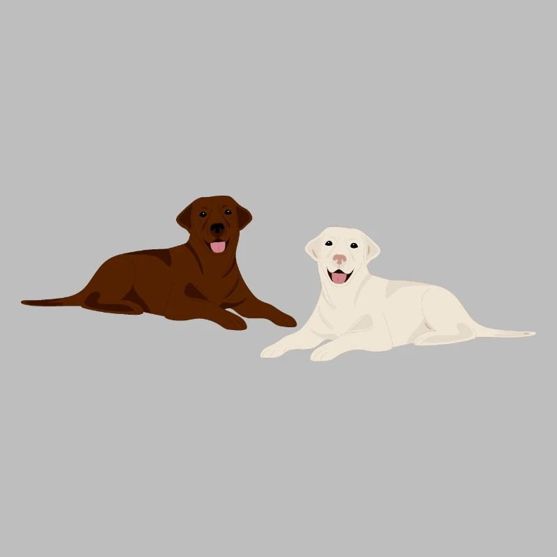 Bloder und brauner Labrador Hund Geschenk