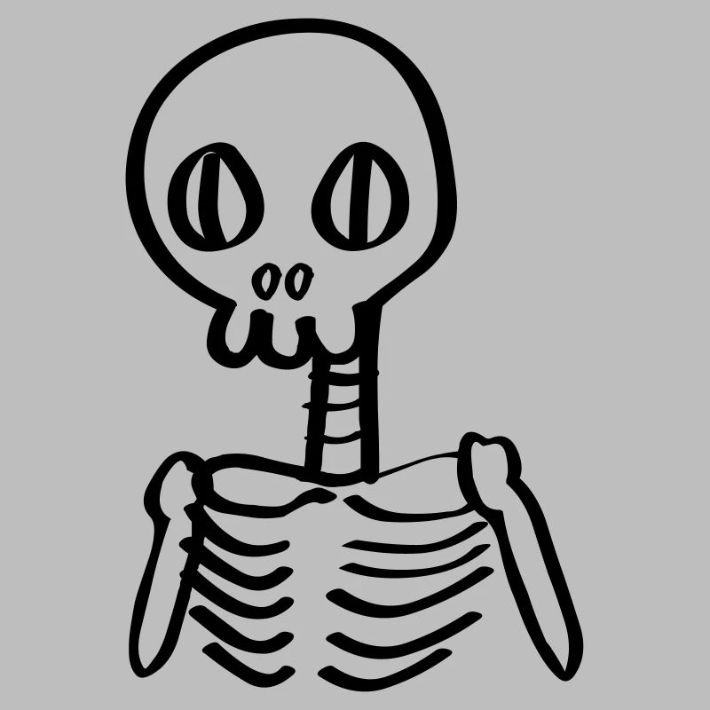 Gerippe Skelett Comic Halloween