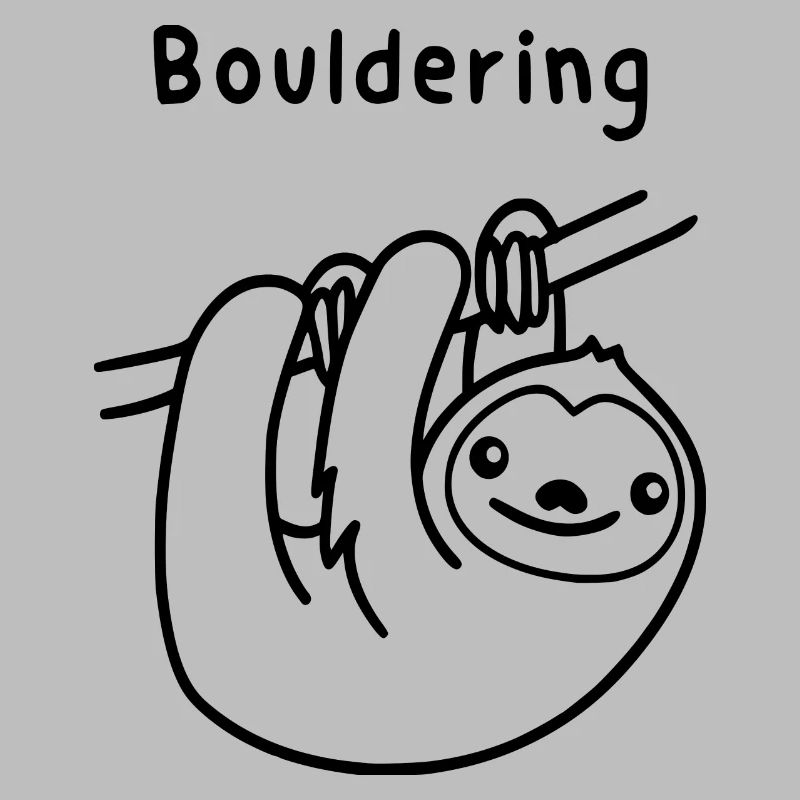 Faultier beim Klettern Bouldering