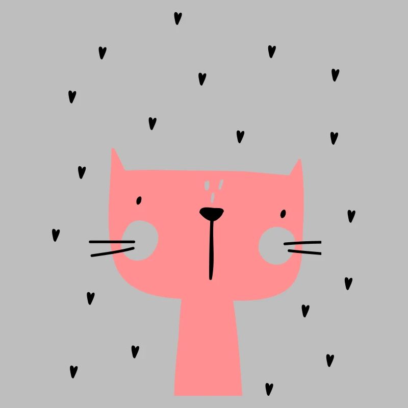 Chat avec des coeurs