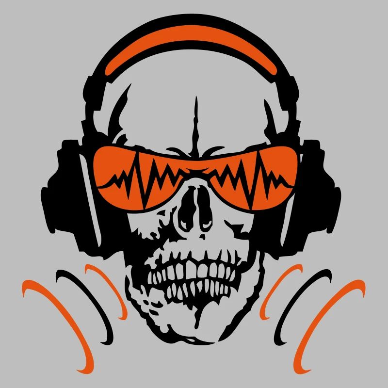 Kopfhörer Equalizer DJ Schädel Kopf Schädel 4