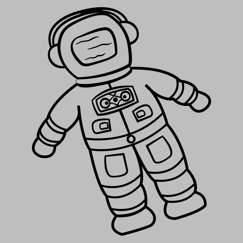 Astronaut Spaceman Doodle Space Explorer Drawn