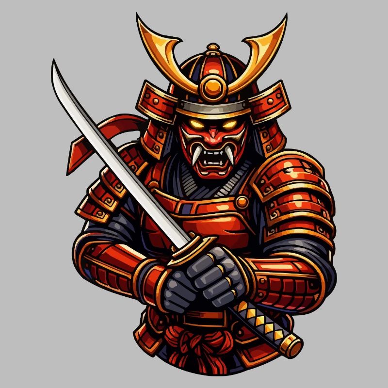 Kampfkunst-Samurai mit Schwert