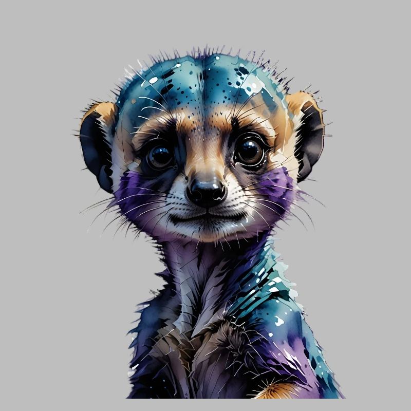 Buntes Erdmännchen Wasserfarben-Illustration