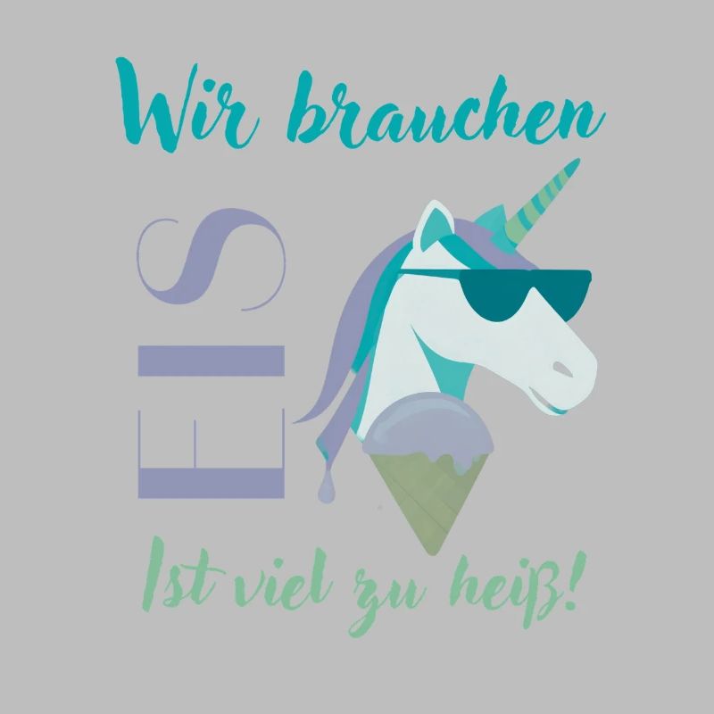 Wir brauchen Eis Einhorn Sommerdesign