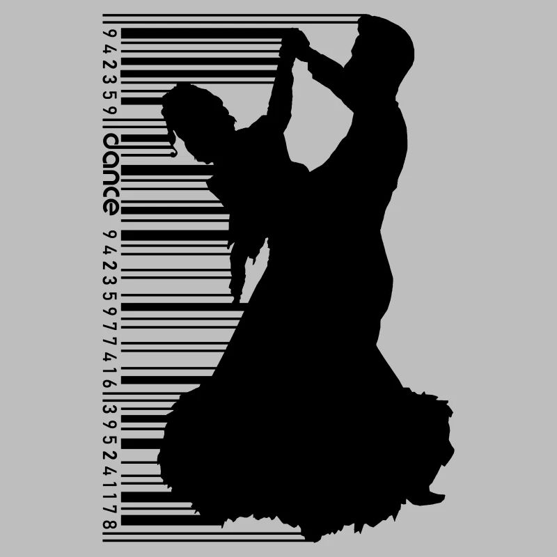 Dance pair in QR Code Style