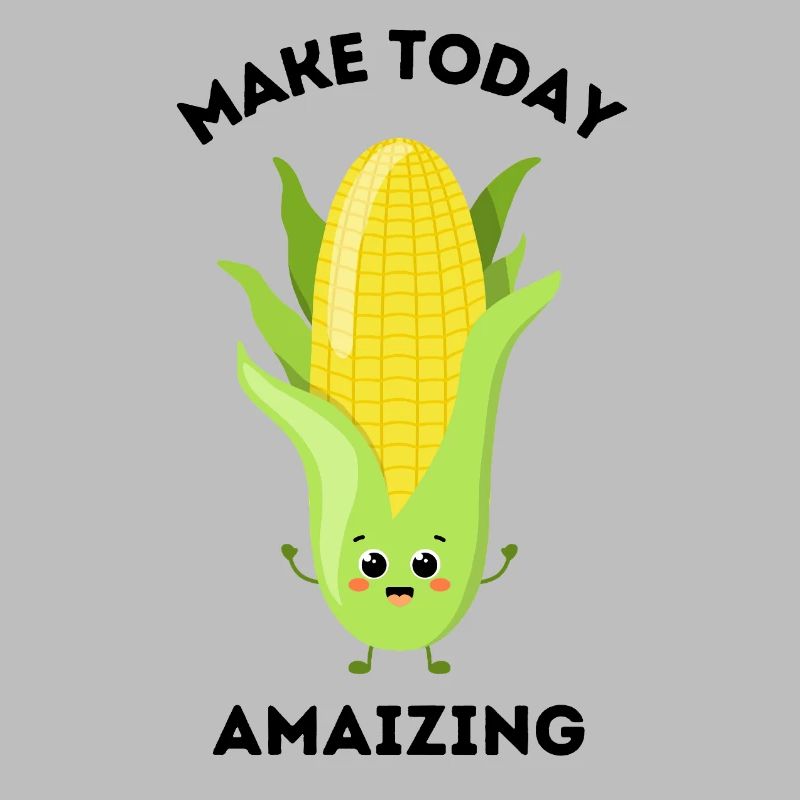Mignon jeu de mots maïs dessin animé « Make Today Amaizing »