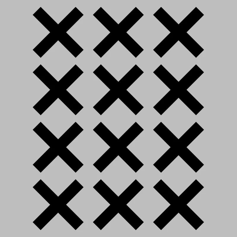 X pattern grid design