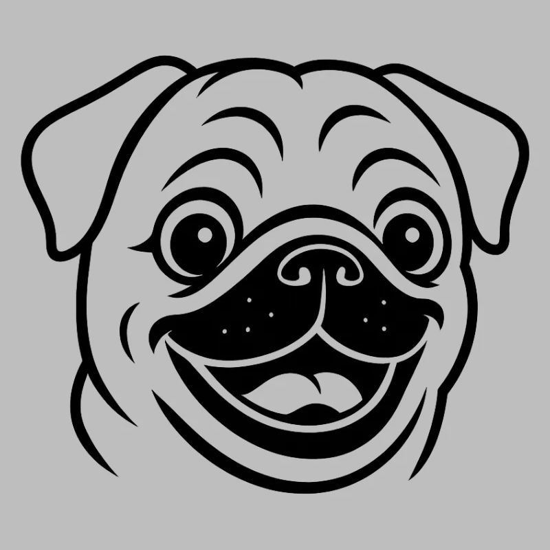 TinyPaws Black & White Edition Mops Style b