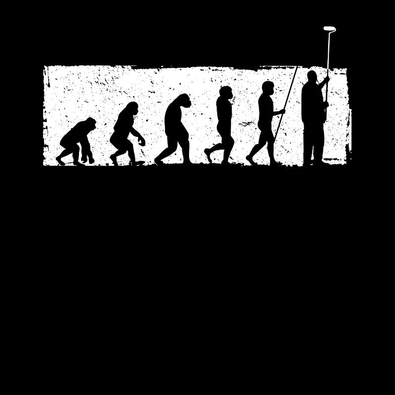 Lustiges Evolution Malerei Fun Outfit mit dem cool