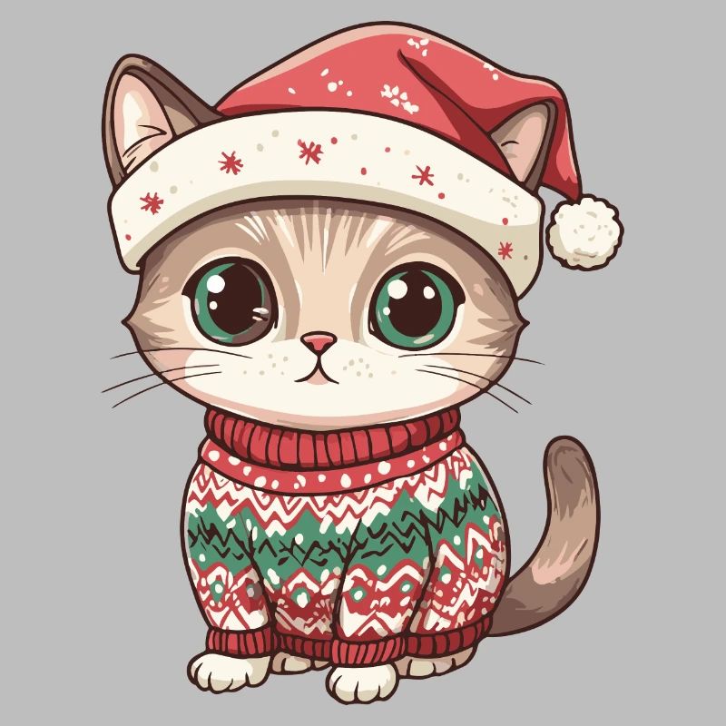 Bande dessinée de Noël de chat