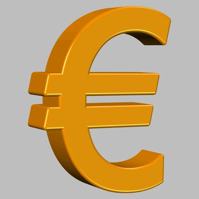 Design abstrait de l’euro doré