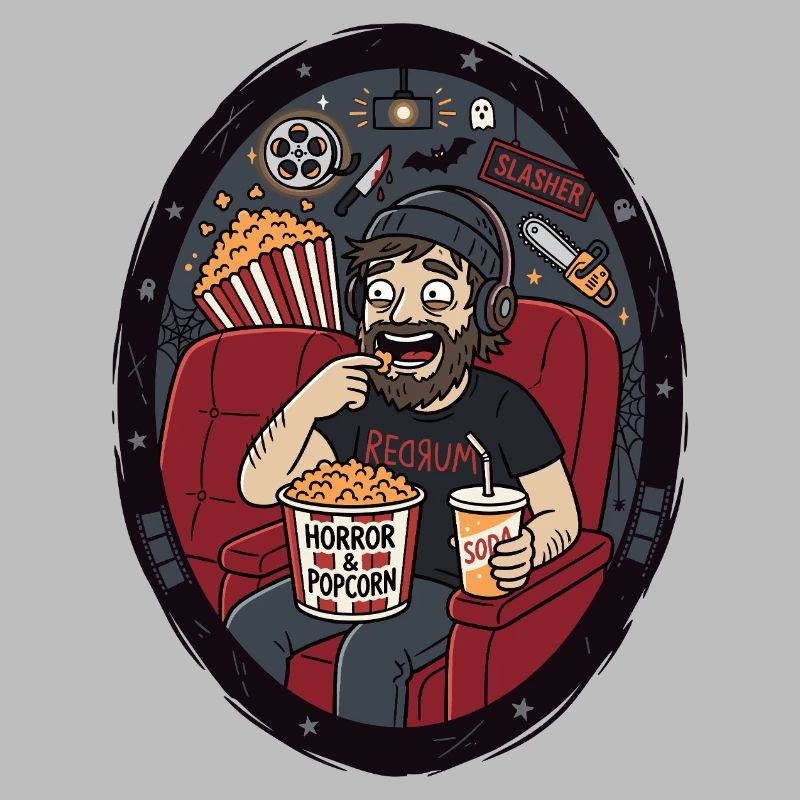 Horror Popcorn Cinema Evening Humor