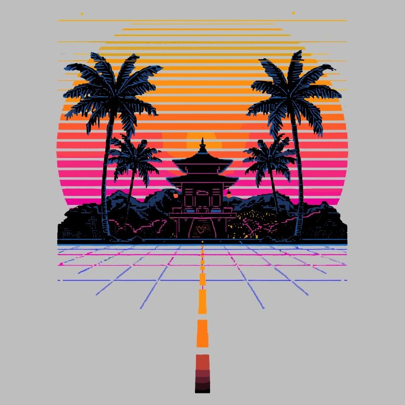 Design esthétique Vaporwave Synthwave Retro Pixel