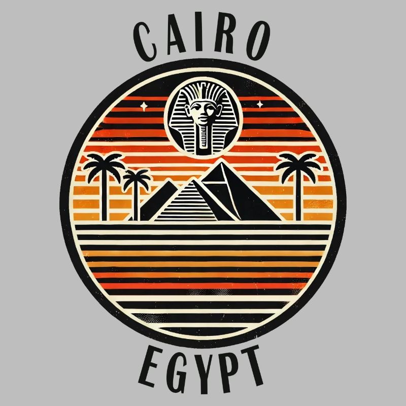 Conception de la pyramide du Caire en Égypte