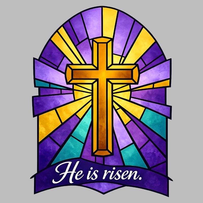 He is Risen Cross Easter