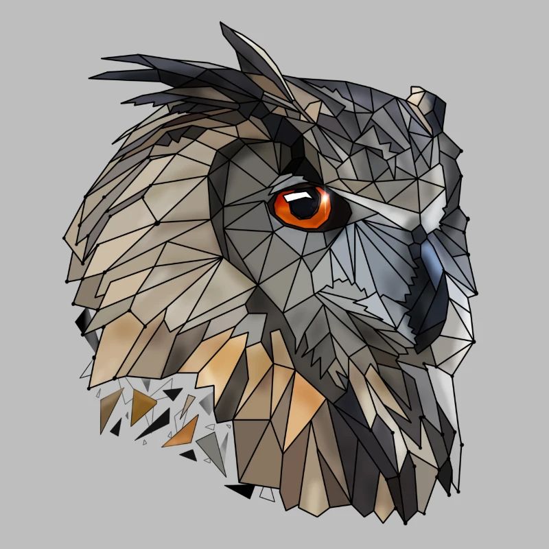Cool low poly owl | Geometric | Triangles