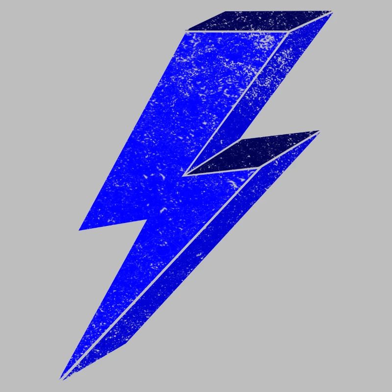 Blue lightning design for dynamism 3D