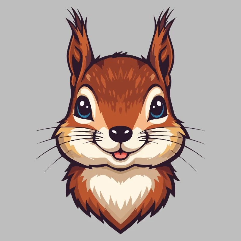 Süßer Eichhörnchen Kopf