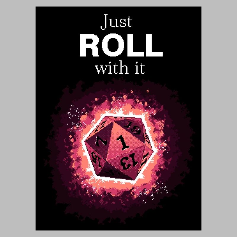 Faites simplement avec les dés rétro d20 magenta